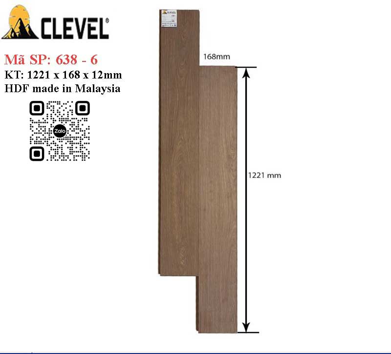 Sàn gỗ Clevel 638-6 - Ảnh 2
