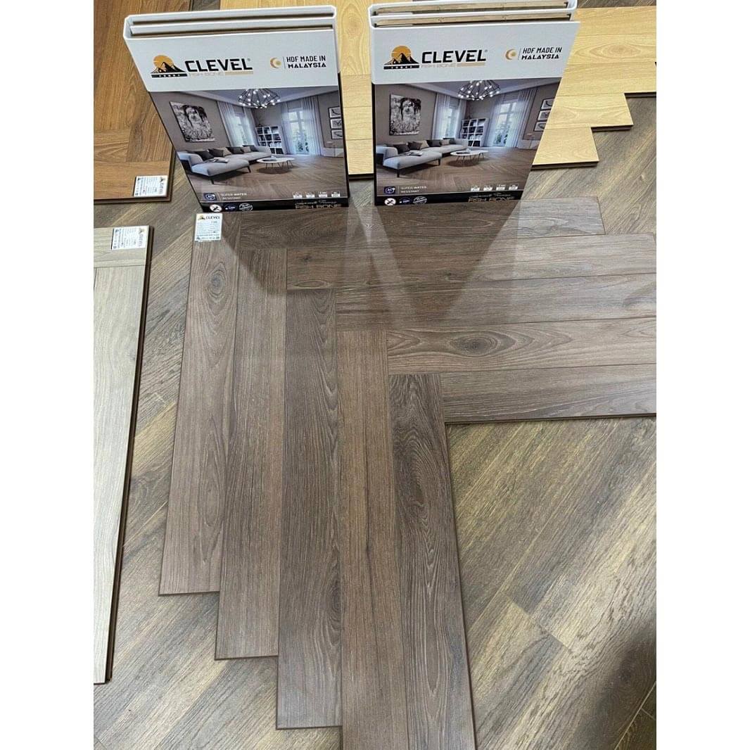 Sàn gỗ xương cá Clevel F689 | Sàn gỗ xương cá HDF Made in Malaysia