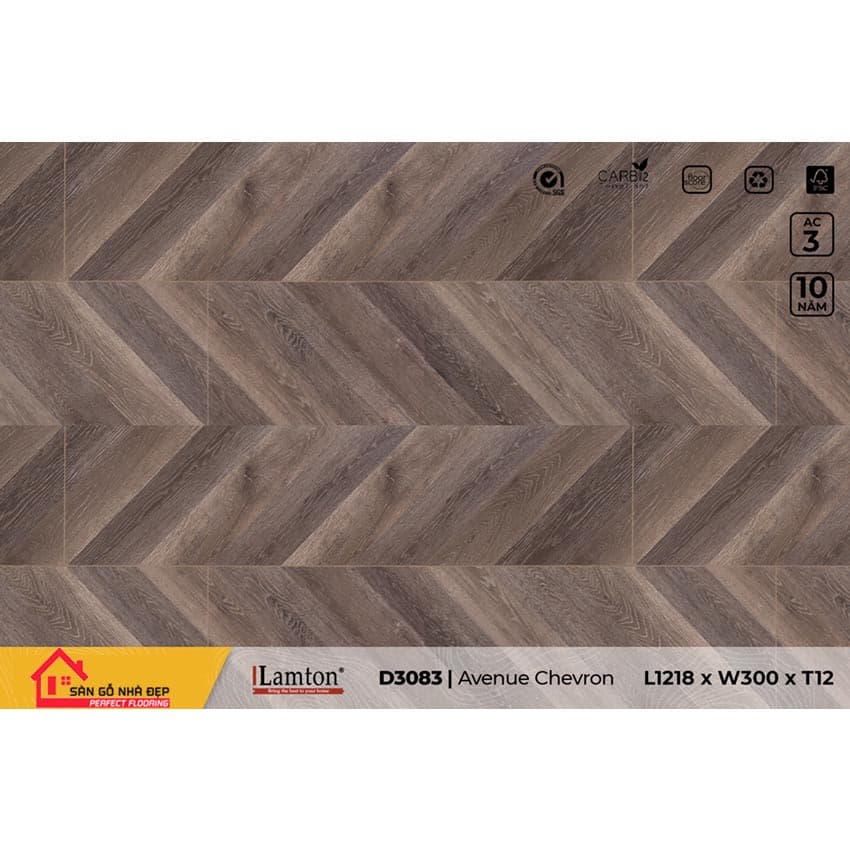 Sàn gỗ Lamton xương cá D3083