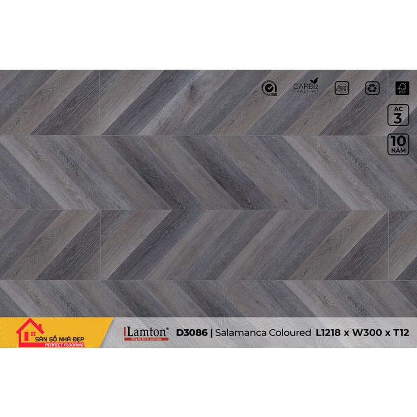 Sàn gỗ Lamton xương cá D3086